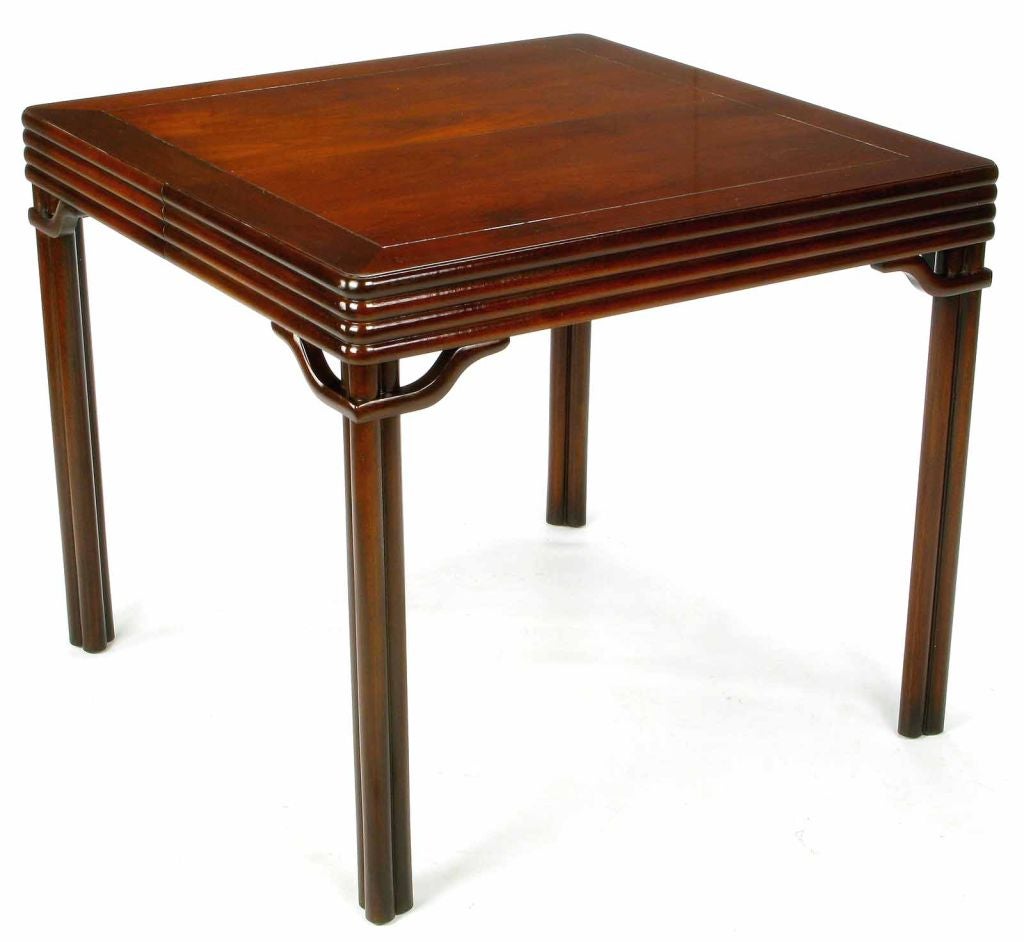 Baker Far East Game Table With Two Self-Storing Leaves