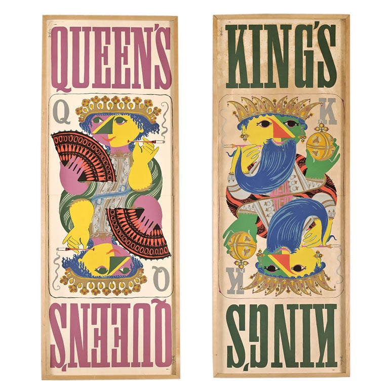Pair Bjorn Wiinblad King's And Queen's Prints