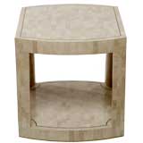 Karl Springer Tessellated Fossilized Coral End Table