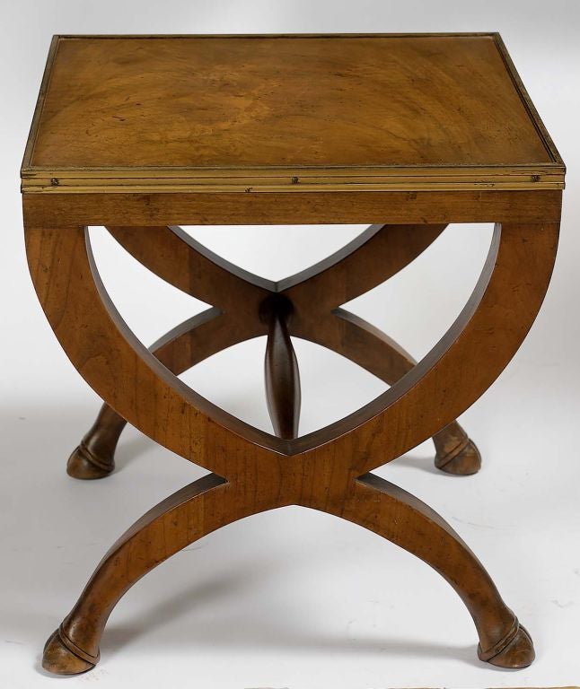 Rare Carved Hooves Baker Side Table