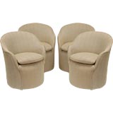 Set Of Four Karl Springer Arm Chairs