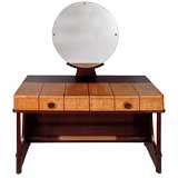 Robert Rasmussen Danish Art Deco Mahogany & Burl Dressing Table