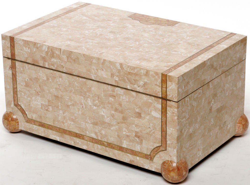 Karl Springer Style Tesselated Stone Table 1