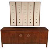 Rare Bert England Sideboard With Floating Wall Cabinet