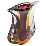 Heavy Murano Sommerso Glass Vase