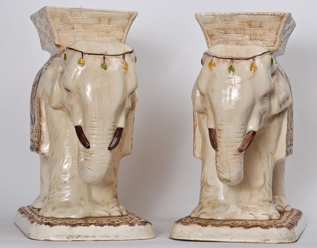 Pair Chinese Elephant Garden Seats