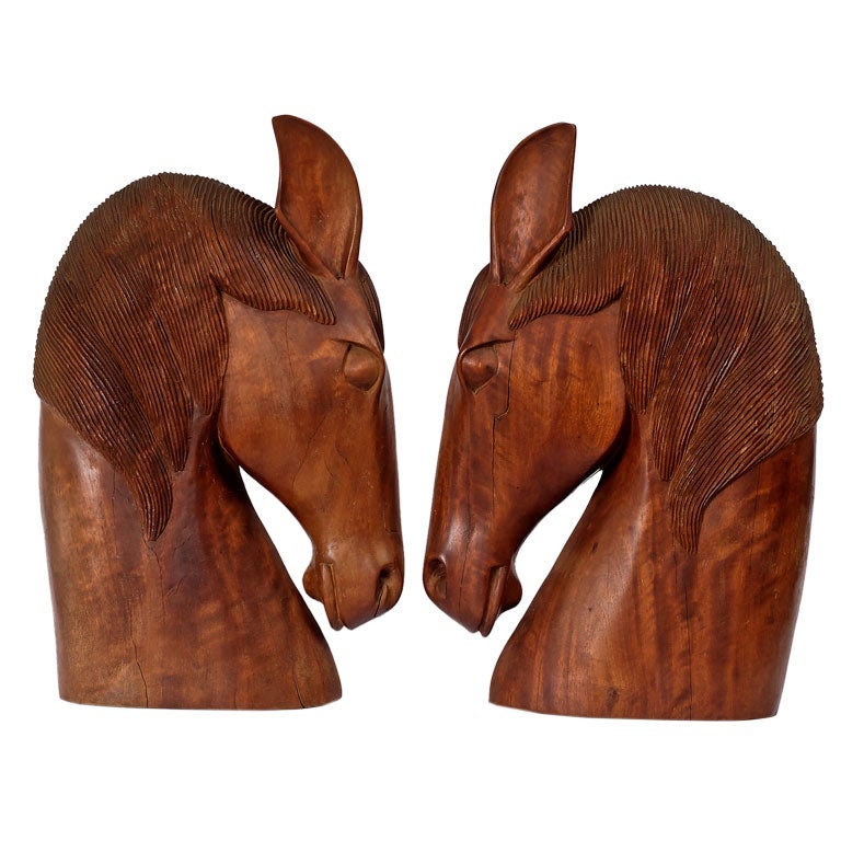 large wooden horse sculpture