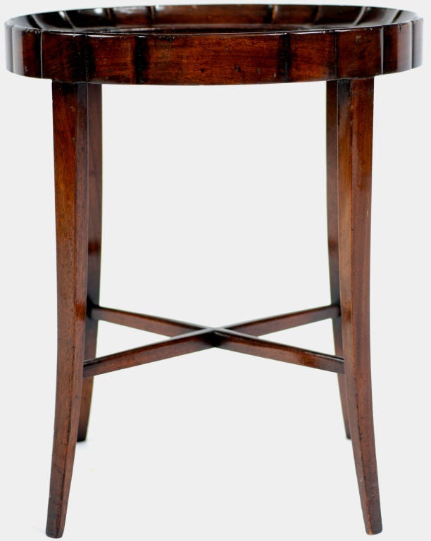 20th Century 1940s Mahogany Oval Side Table