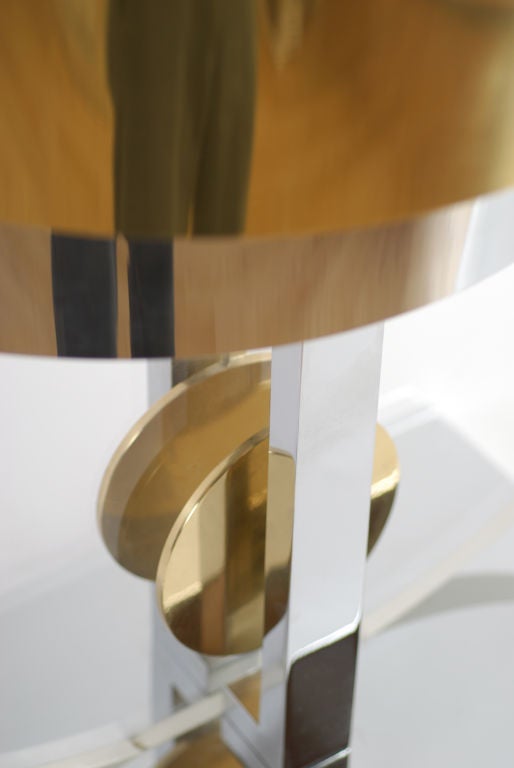 20th Century Pierre Cardin Lamp In Lucite, Brass &  Chrome