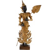Gilt Bronze Asian Goddess Sculpture