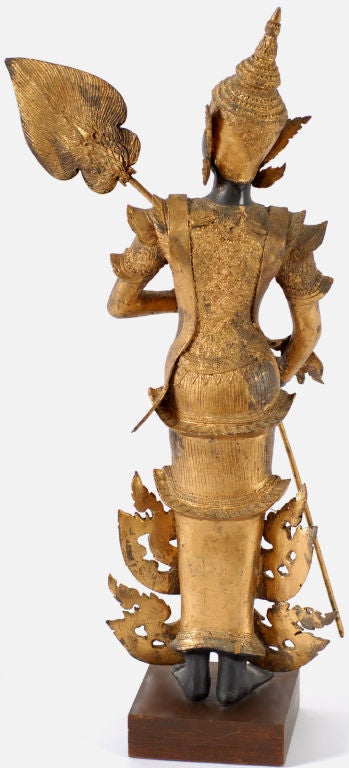 Gilt Bronze Asian Goddess Sculpture