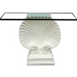 Steve Starr White Lacquered Shell Console Table