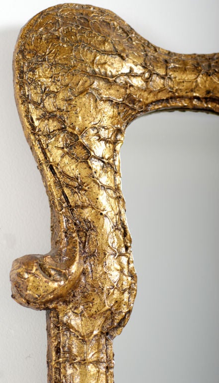 Moroccan Form Mirror With Gilt Textured Finish