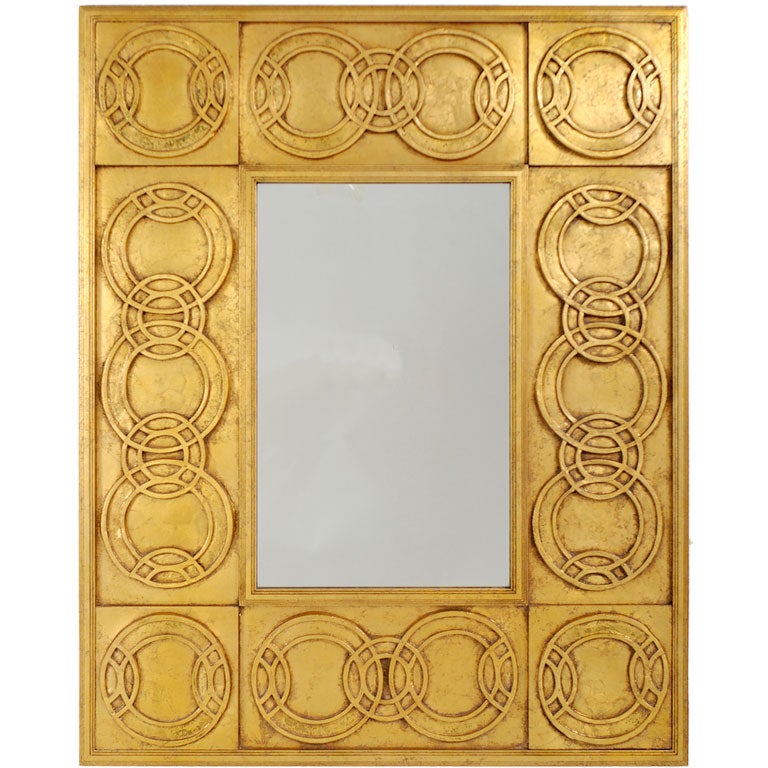 Elegant & Rare Jay Spectre Gilt Wall Mirror