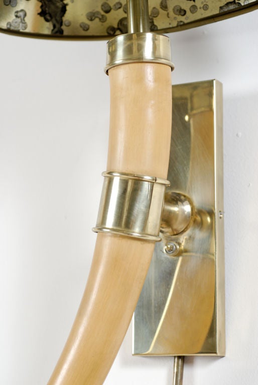 American Pair Chapman Faux Tusk Sconces
