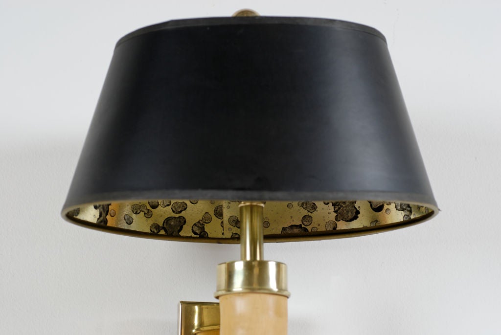 20th Century Pair Chapman Faux Tusk Sconces