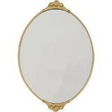 Italian Brass Framed Oval Mirror