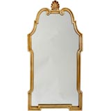 Tall Keyhole Gilt Mirror With Shell Ornament