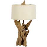 Sculptural Driftwood Table Lamp