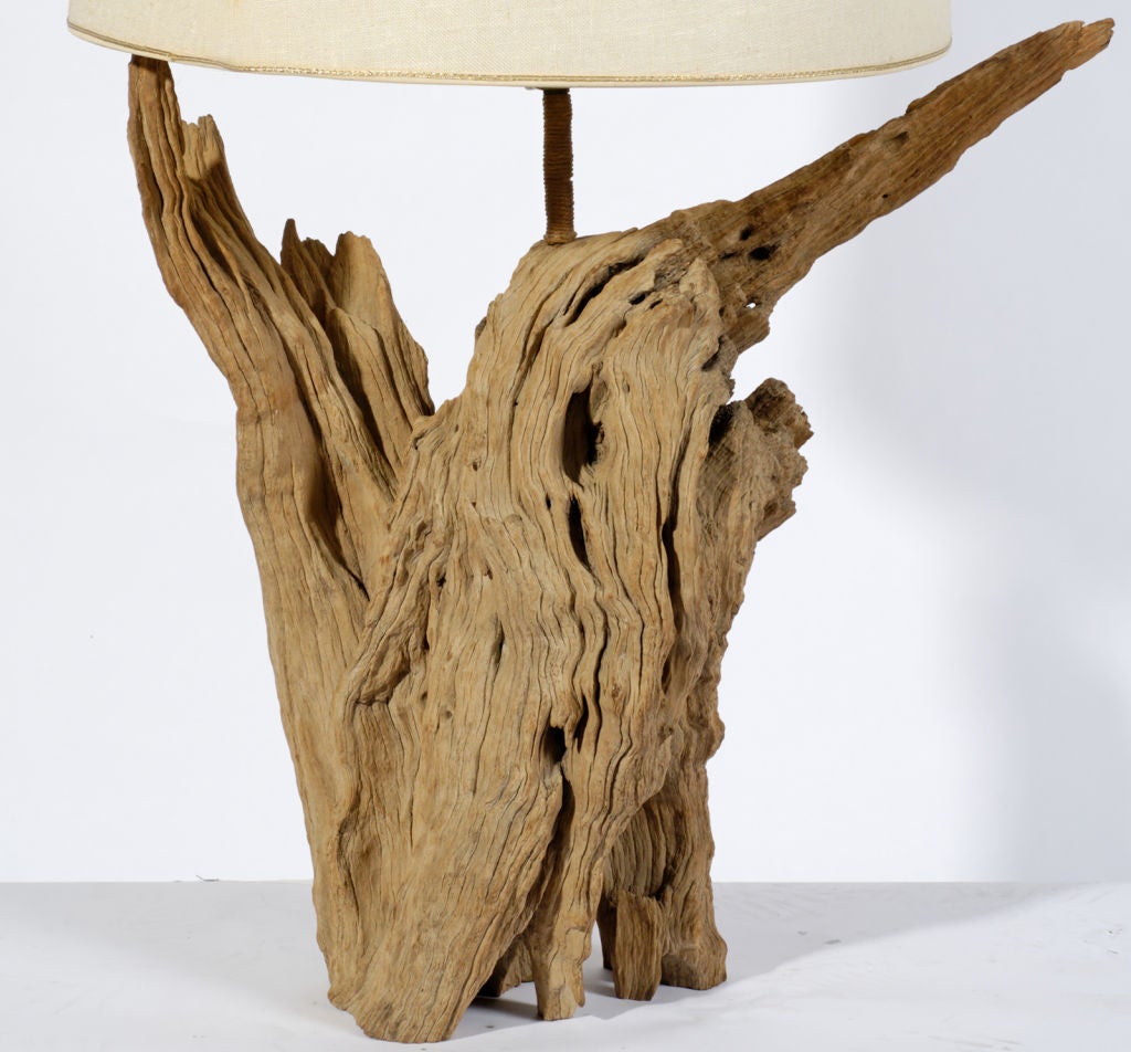 Sculptural Driftwood Table Lamp