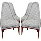 Set Of Four High-Back Lipstick Dining Chairs