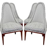 Set Of Four High-Back Lipstick Dining Chairs