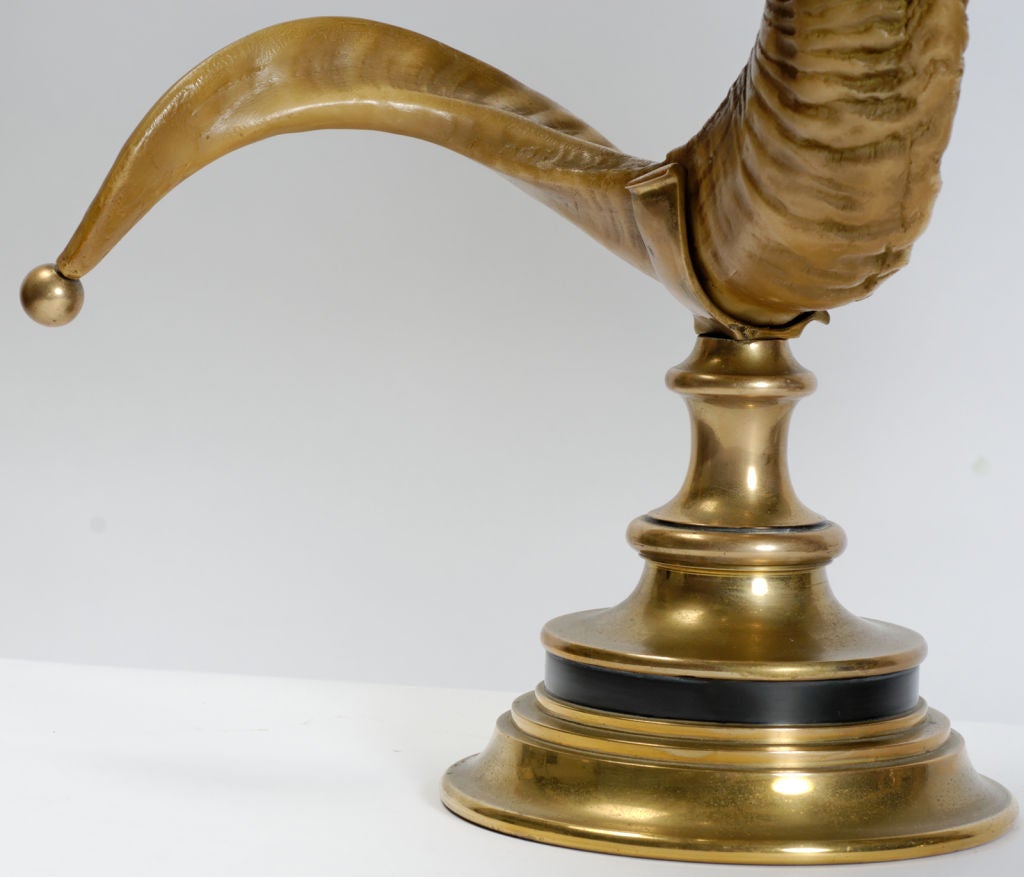 Pair Chapman Ram's Horn & Bronze Table Lamps 1