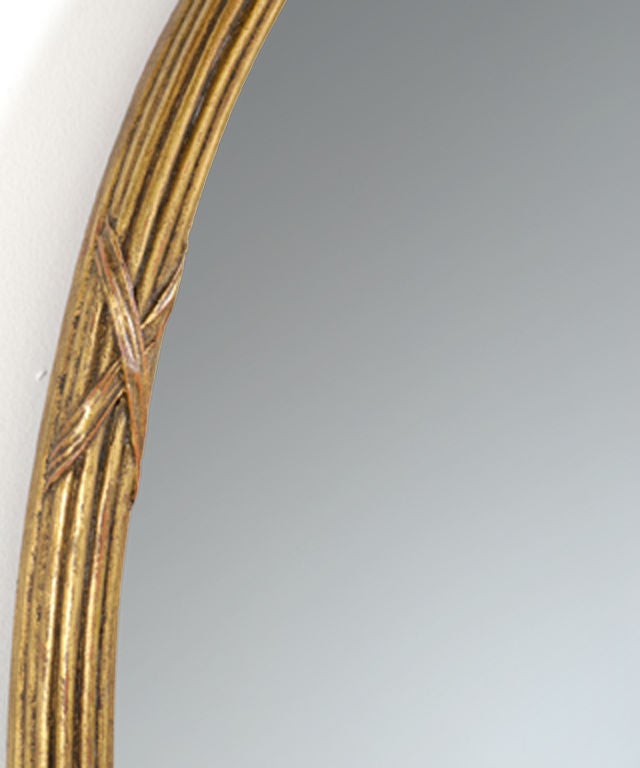 Palladio Italian Carved & Gilt Oval Mirror