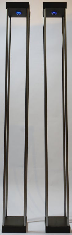 Pair Memphis-Style Torchieres Attr Stilnovo