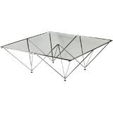 Chrome Paolo Piva Style Coffee Table