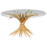 Gilt Iron Wheat Sheaf Table