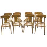 Set Of Eight Robsjohn-Gibbings Style Klismos Chairs