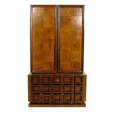 Wardrobe Cabinet With Parquetry  And Relief Front