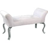 Lavender Ultrasuede & Lucite Bench