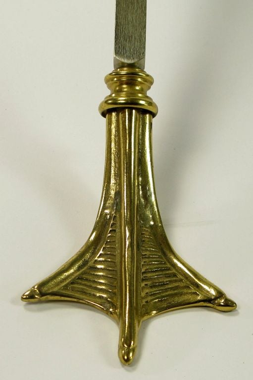 Mid-20th Century Nickel & Brass Swan Form Coffee Table With X-Form Base