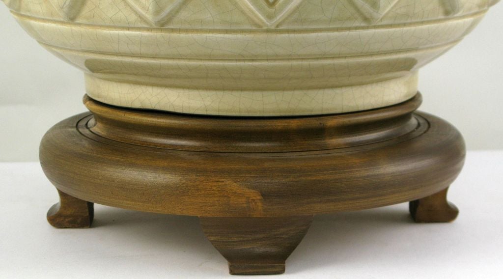 Paar asiatische Keramik-Lampen in Urnenform (amerikanisch) im Angebot
