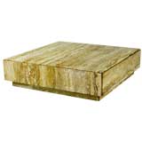 Milo Baughman Travertine Coffee Table