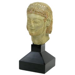 Cast Sculpture Of Ancient Assyrian Noble Head