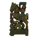 Polychrome Central American Carved Wood Sculpture