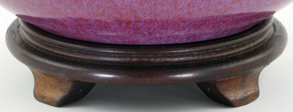 Late 20th Century Plum Pottery Lang Levin Studios Table Lamp