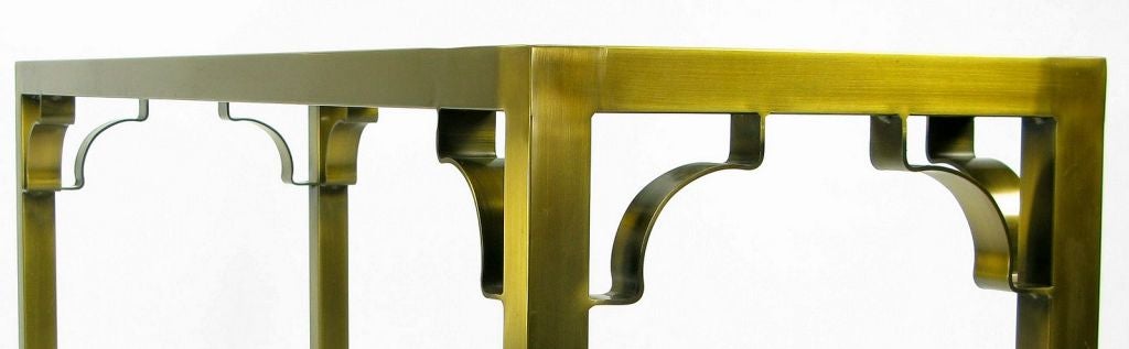 Mastercraft Brass Chinese Chippendale Console Table 2