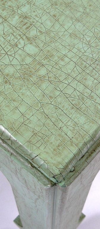 Baker Chinese End Table In Celadon Craquelure 1
