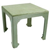 Baker Chinese End Table In Celadon Craquelure