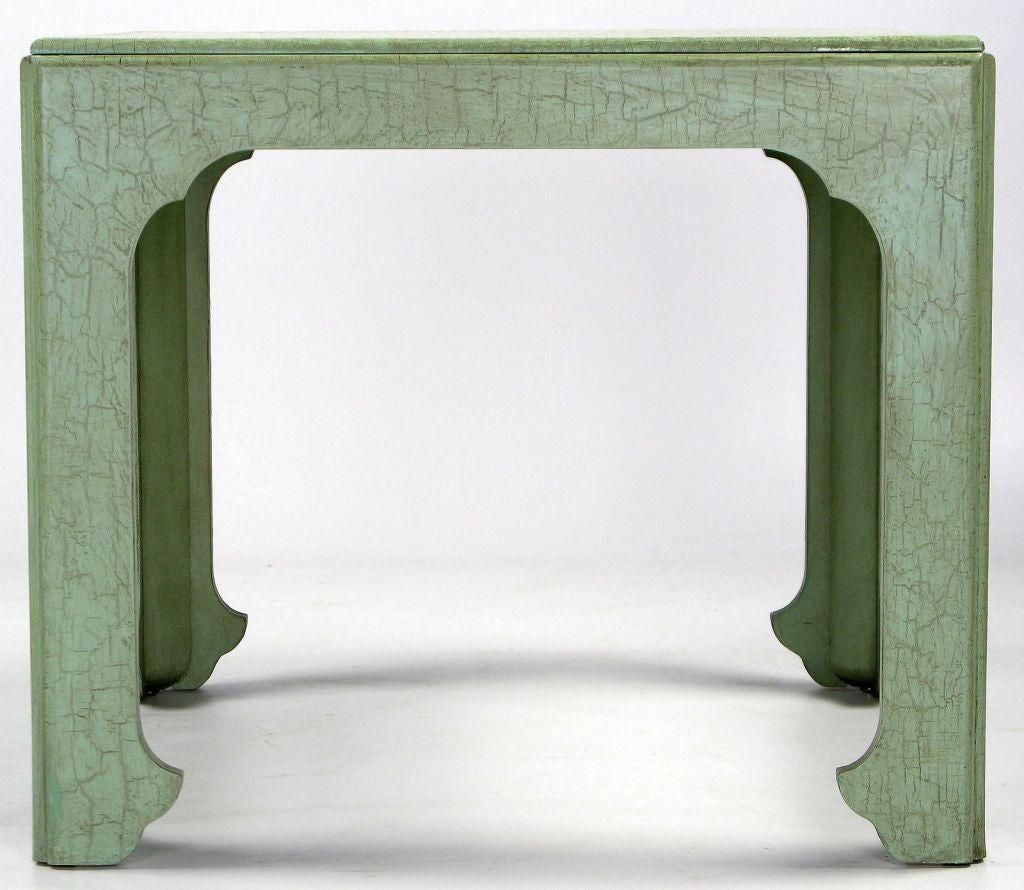 20th Century Baker Chinese End Table In Celadon Craquelure