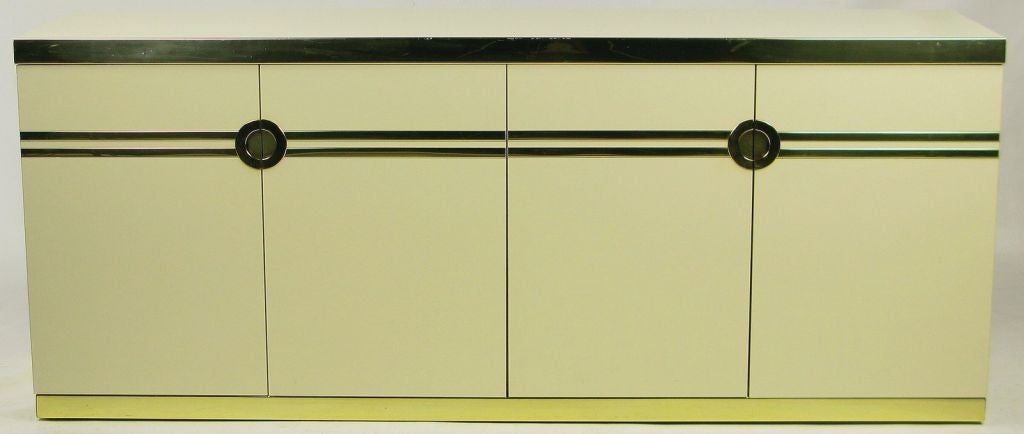 Signed Pierre Cardin Ivory & Gold Sideboard