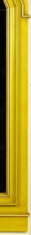 Neoclassical Console & Mirror In Golden Yellow Lacquer