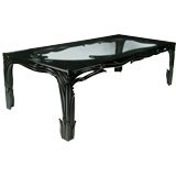 Phyllis Morris Carved & Black Lacquer Dining Table