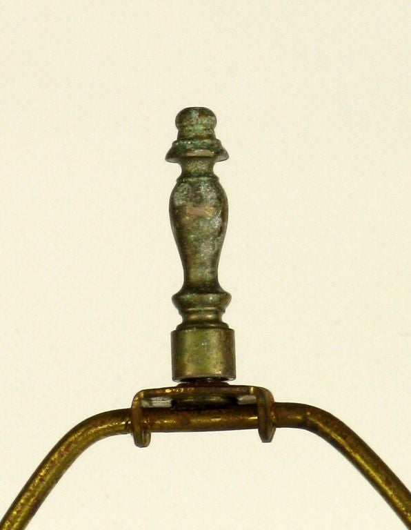 Pair Pierced Brass Asian Urn Form Table Lamps 4