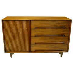 Rare Primavera And Walnut Sideboard By Milo Baughman