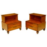 Pair Of Two Tiered Bedside Tables By Tomlinson